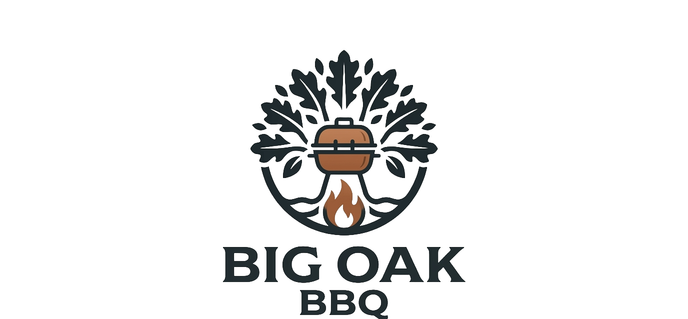 Big Oak BBQ foldable kit and backpack concept illustration